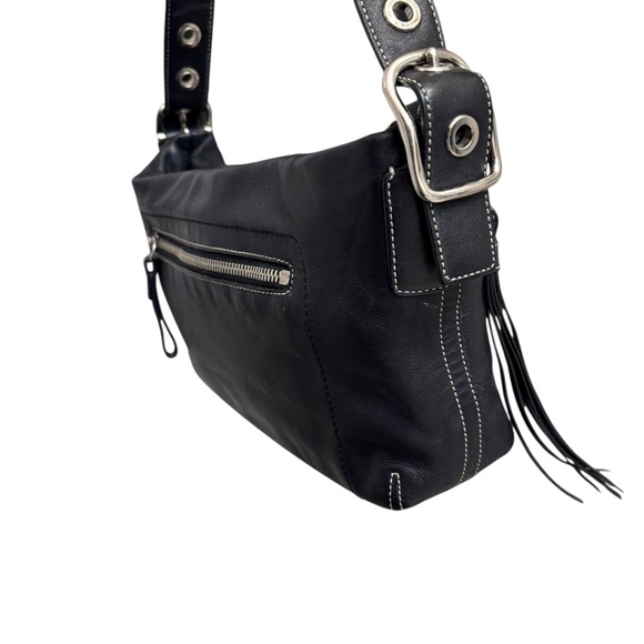 Coach vintage y2k 1417 black leather legacy hobo shoulder bag - Picture 9 of 13